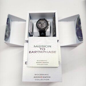🍪 Swatch x Omega MoonSwatch Moon Phase: EARTH PHASE | Gaia Blue Bioceramic